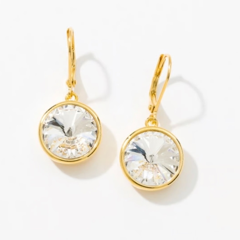 Touchstone Crystal Gold and Silver Earrings